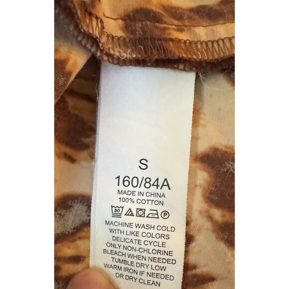 Kate Spade panthera leopard print square neck cotton blouse top Size S - Picture 6 of 7